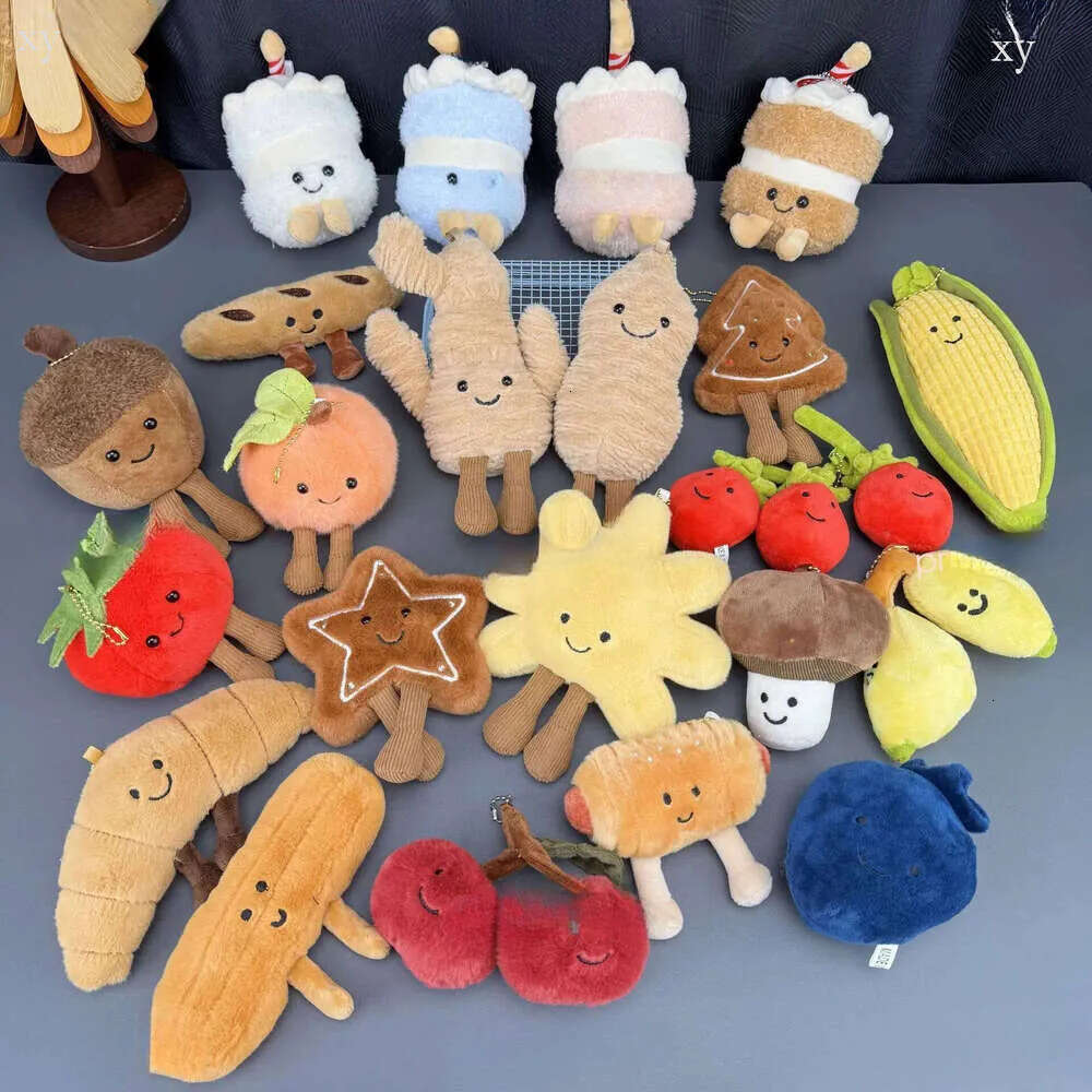 JCat Porte-clés Collection Ensemble Jouets Fluffy Mignon Attachant Animal En Forme De Fourrure Poupées Cadeau Pour Les Bébés Et Les Mères Peluche