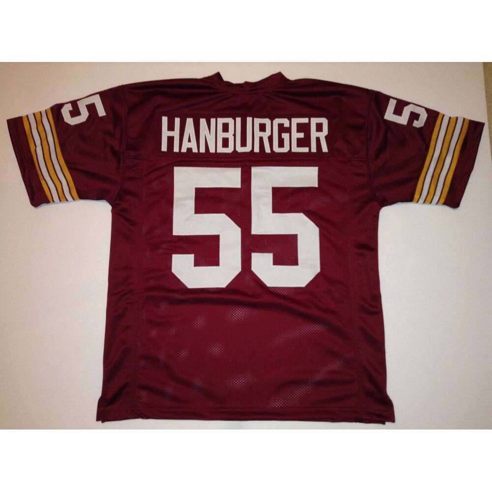 CUSTOM Sewn Stitched Chris Hanburger Burgundy Football Jersey Add any name number size XS-5XL 6XL