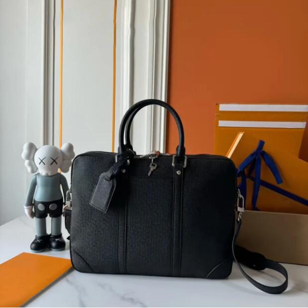 10AA 36CM Top quality Mens Women laptop bags business handbags designer Hand knitted briefcases leather handbag Document Bag computer bag new