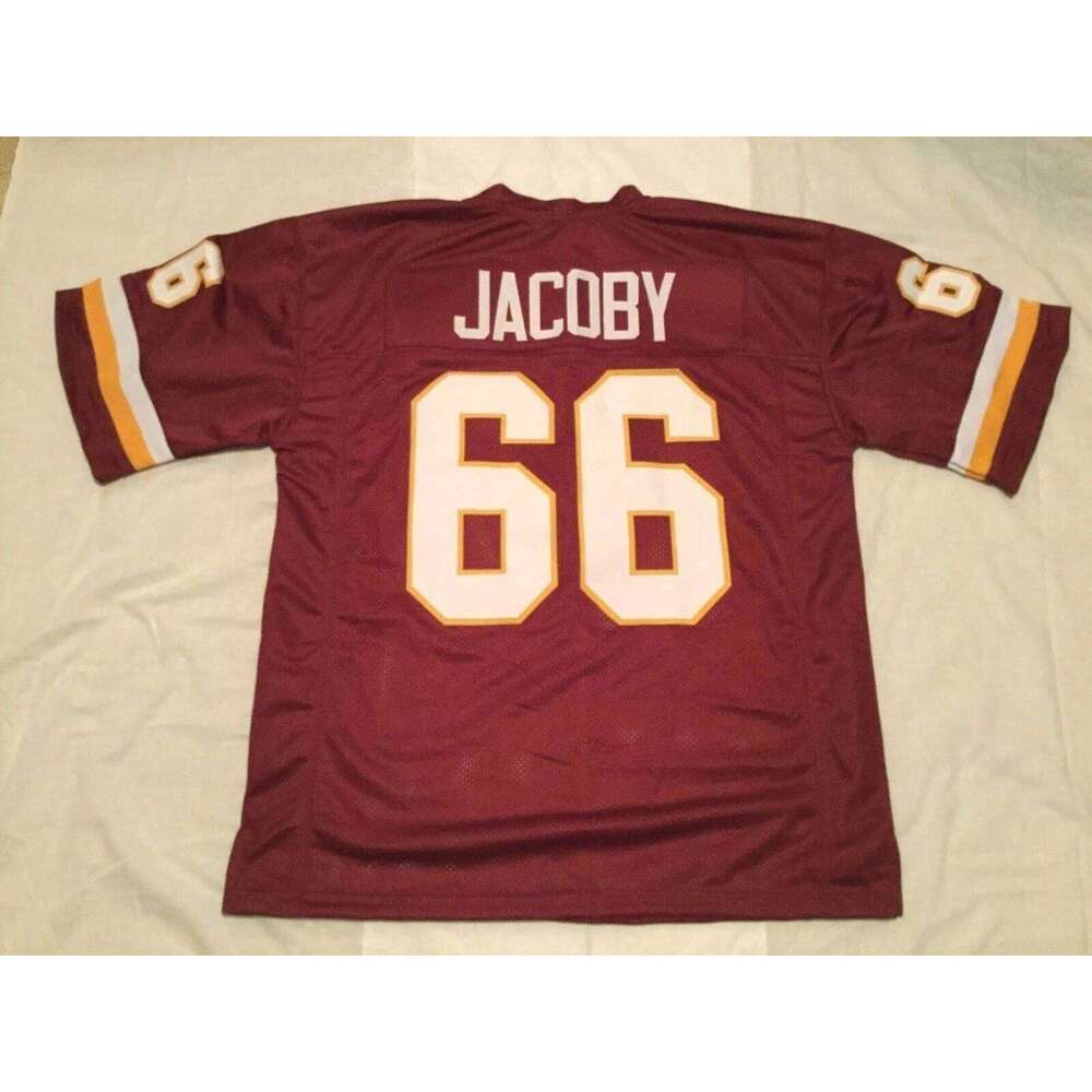 CUSTOM Sewn Stitched Joe Jacoby Burgundy Football Jersey Add any name number size XS-5XL 6XL
