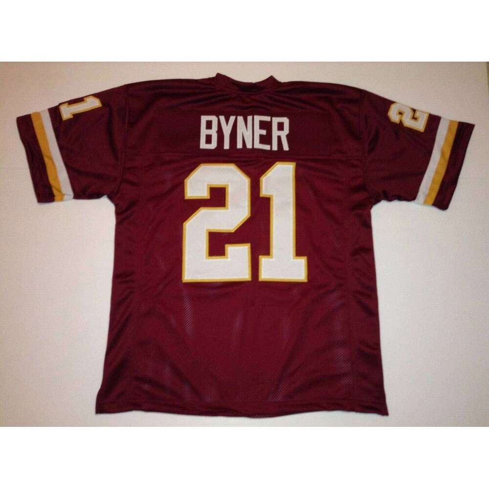 CUSTOM Sewn Stitched Earnest Byner Burgundy Football Jersey Add any name number size XS-5XL 6XL