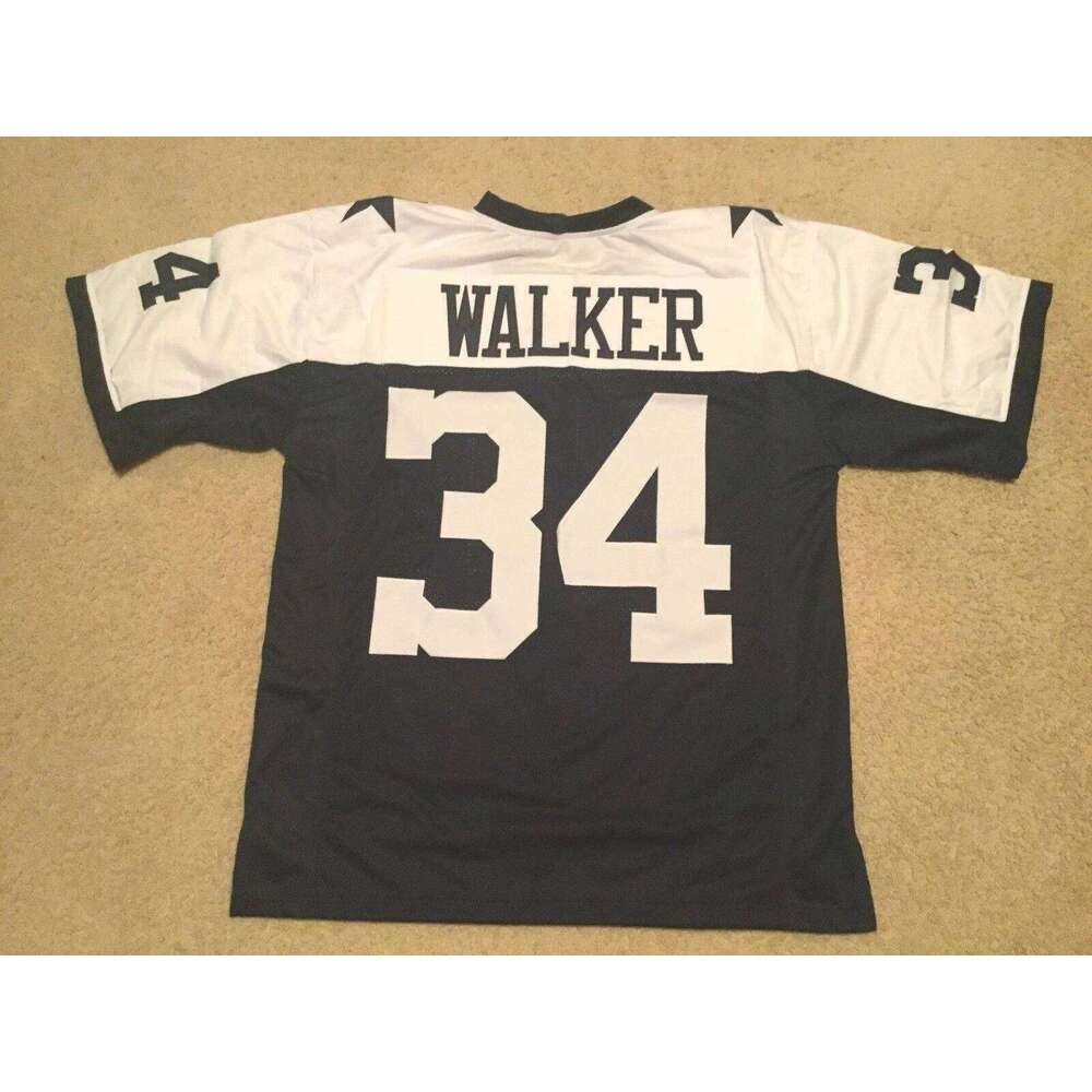 CUSTOM Sewn Stitched Herschel Walker Thanksgivin Navy Football Jersey Add any name number size XS-5XL 6XL