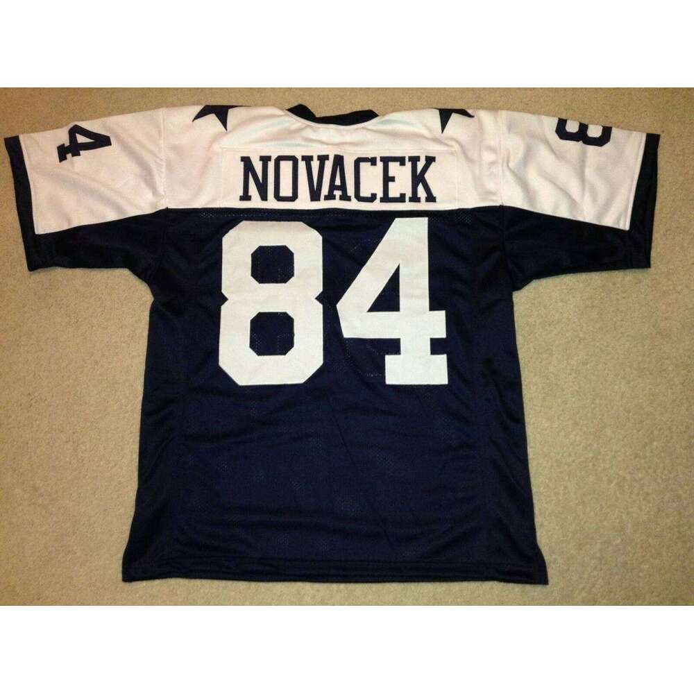 CUSTOM Sewn Stitched Jay Novacek Thanksgiving Navy Football Jersey Add any name number size XS-5XL 6XL
