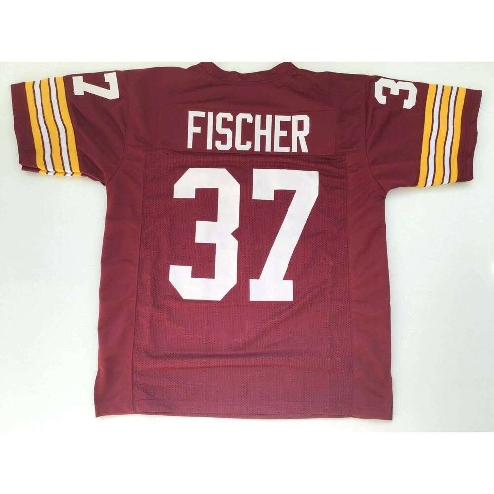 CUSTOM Sewn Stitched Pat Fischer Burgundy Football Jersey Add any name number size XS-5XL 6XL