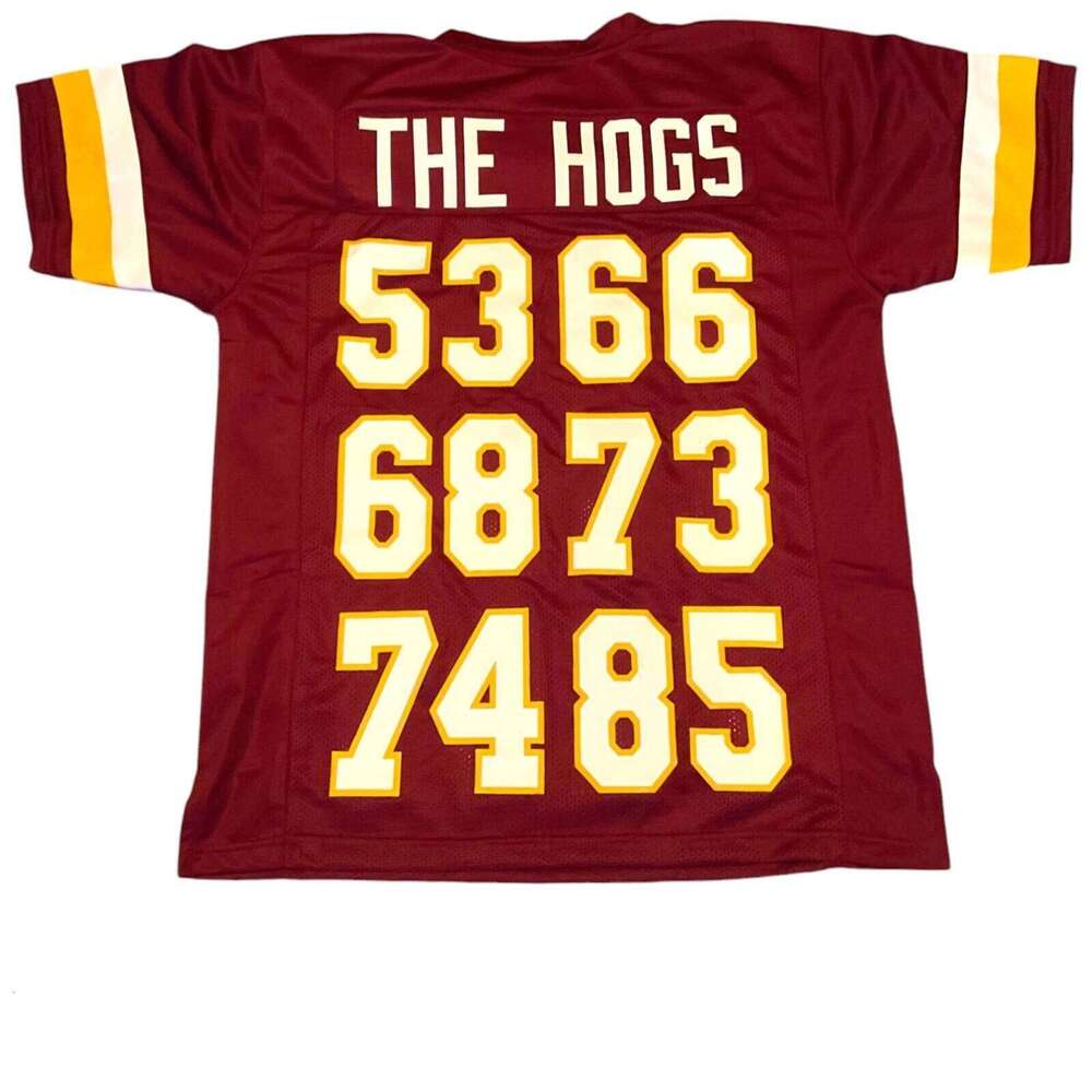 CUSTOM Sewn Stitched Washington The Hogs Football Jersey Add any name number size XS-5XL 6XL