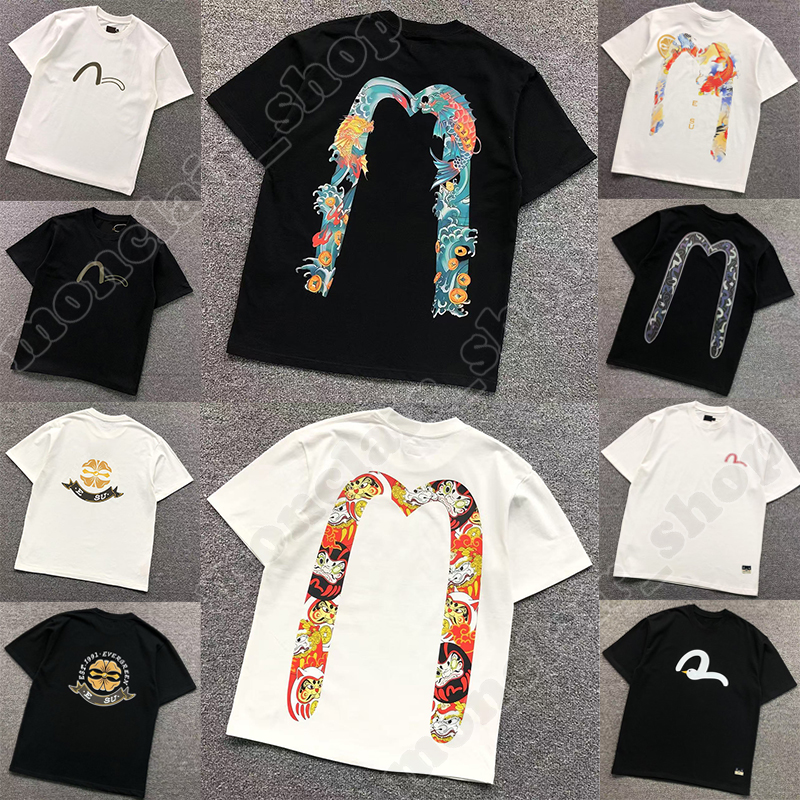Evisuushirts designer t shirt High-quality mens shirt M printed shirts casual round-neck pure cotton short-sleeved with seagull logo