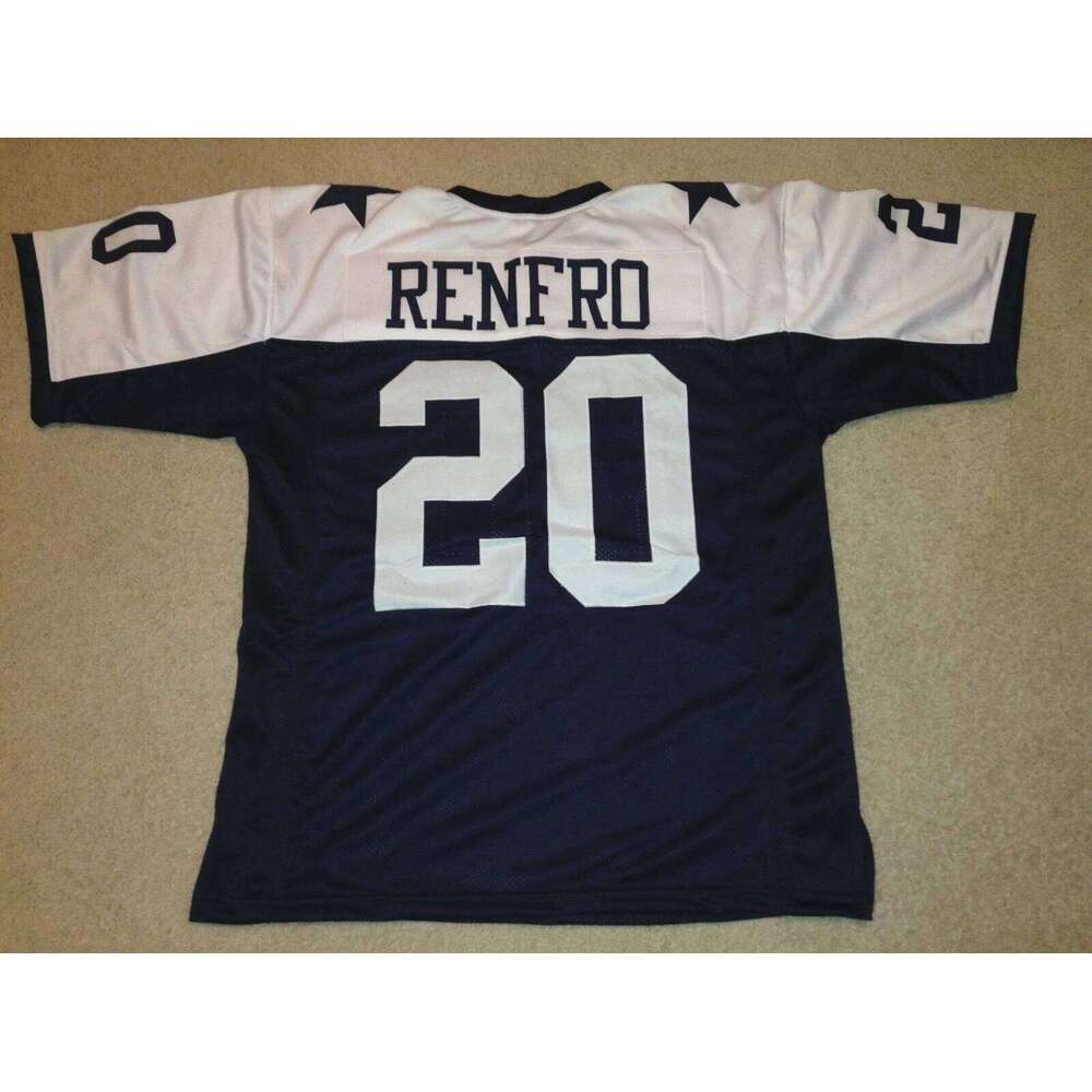 CUSTOM Sewn Stitched Mel Renfro Thanksgiving Navy Football Jersey Add any name number size XS-5XL 6XL