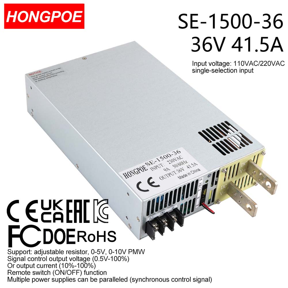 0-36V 41.5A 1500W Adjustable AC-DC 0-5V 0-10V PLC/PMV signal control transformer, suitable for motor/battery/solar/industrial control. CE certifi-image-1109295686