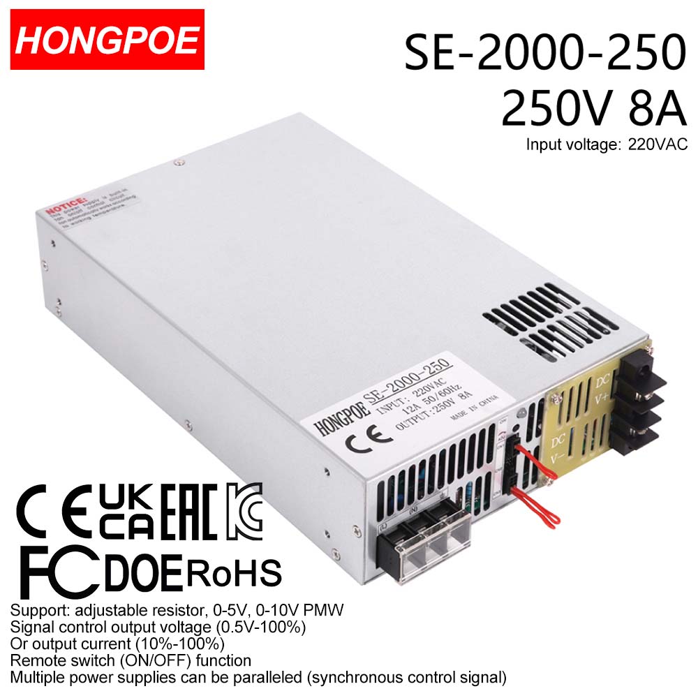 0-250V 8A 2000W Adjustable AC-DC 0-5V 0-10V PLC/PMV signal control transformer, suitable for motor/battery/solar/industrial control. CE certified-image-1109295573