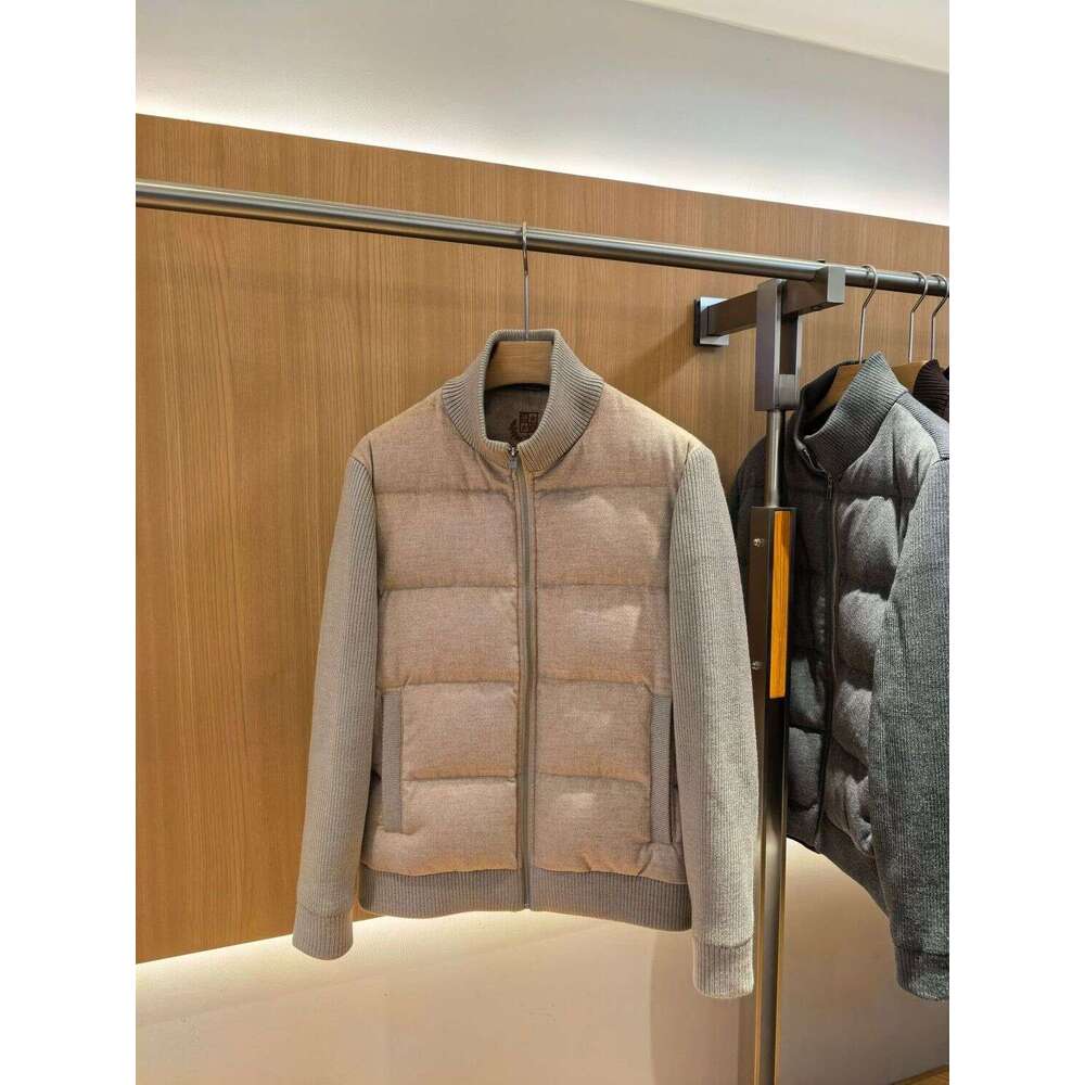 2026 With Down Filling Knitted Designer Letter Puffer Jackets Winter Jacket Mans Womens Coat Luxury Patchwork Doudoune Outdoor Wear 10Aaa M-3Xl 1