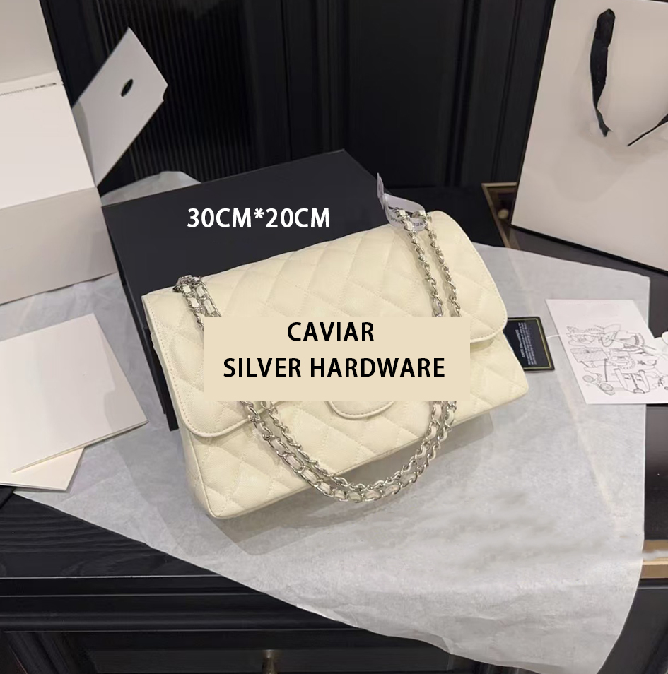 Caviar cf bag Classic Designer bags Shoulder Bag diamond grid top quality leather chain Crossbody Bags Doube C Letters Flap Closure Purse