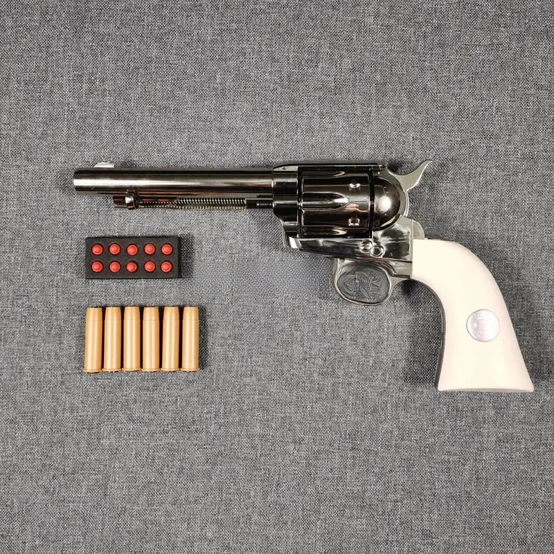 Colt 1873 Single Action Army Revolver Replica Alloy Toy Blaster Soft Bullet Shell Ejected Gun Pistol for Adults CS Pubg Jedi Look Real Moive Coll-image-1111609459