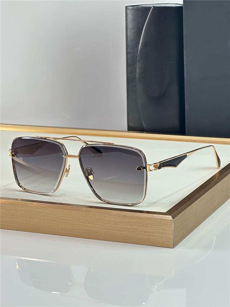 New fashion design sunglasses HALY square cut lens K gold frame generous and versatile style outdoor uv400 protection glasses