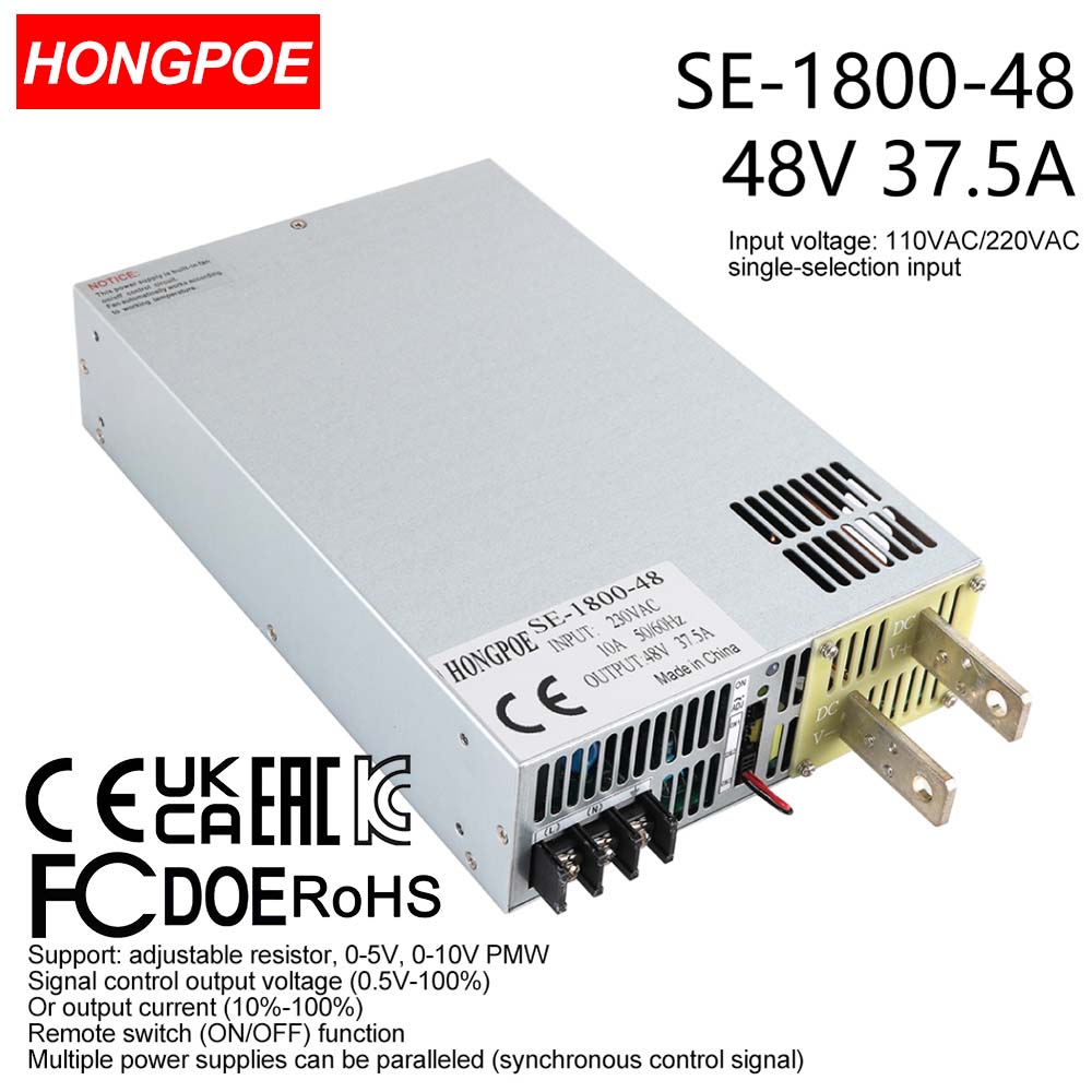 0-48V 37.5A 1800W Adjustable AC-DC 0-5V 0-10V PLC/PMV signal control transformer, suitable for motor/battery/solar/industrial control. CE certifi-image-1109295652