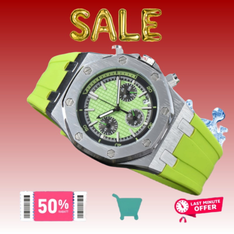 mens high quality sapphire watch full stainless steel quartz movement luxury3124 Movement designer classic fashion watches with box