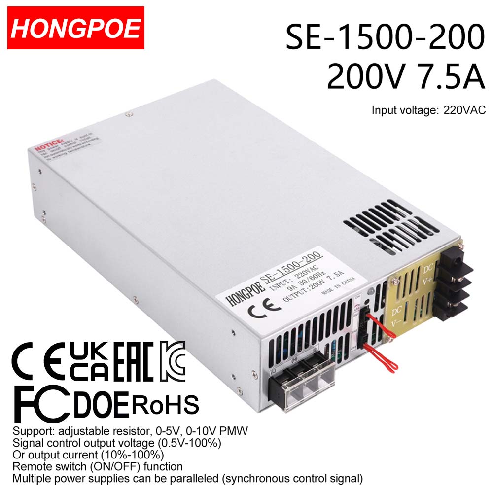 0-200V 7.5A 1500W Adjustable AC-DC 0-5V 0-10V PLC/PMV signal control transformer, suitable for motor/battery/solar/industrial control. CE certifi-image-1109295668