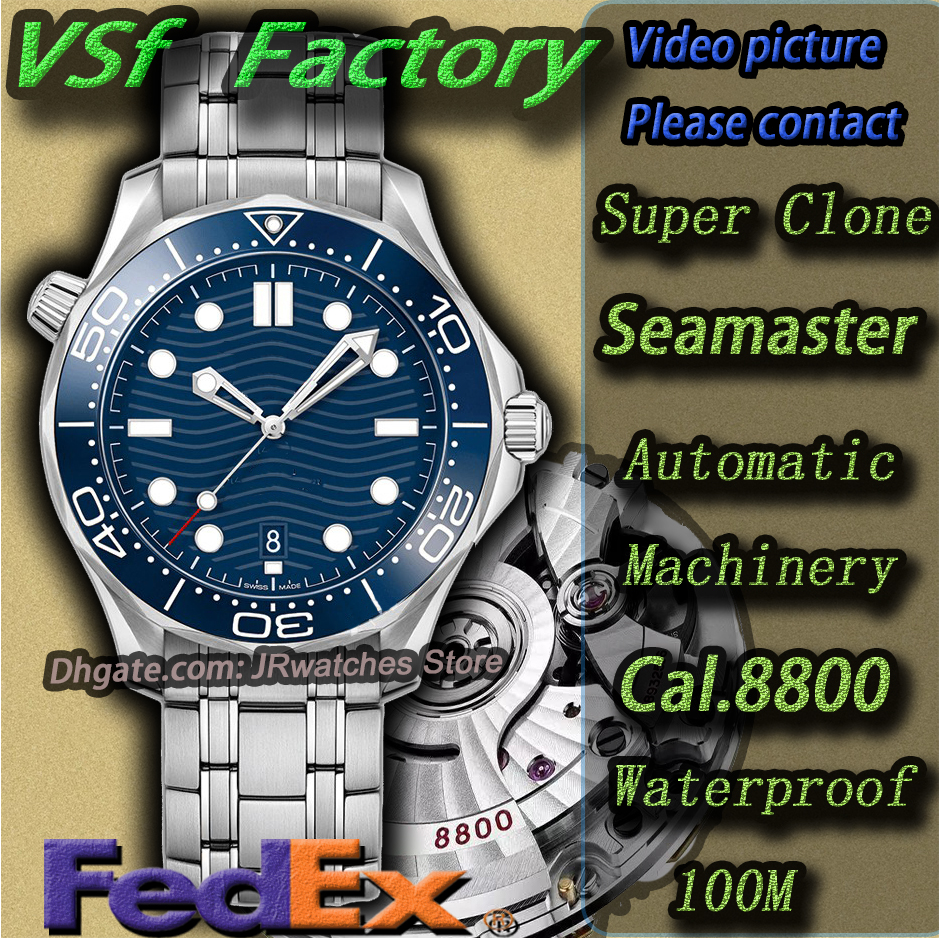 Montre mécanique automatique de plongée de sport de luxe pour hommes 300 Cal.8800/8806 100M étanche en céramique lumineuse verre saphir en acier