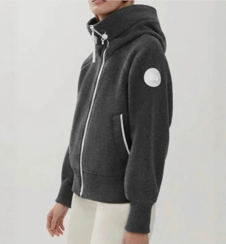 Fashion Designer Veste à Capuche Femme Laine Polaire Manteau Hiver Chaud Extérieur Goosepuffer Badge Classique Coupe-vent Top