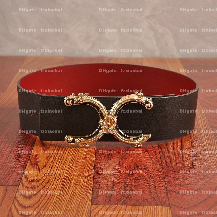 Ceintures de créateurs de mode femmes grande lettre d'or boucle ceinture en cuir 7.0 cm largeur hommes dame tendance robe ceinture ceinture décor