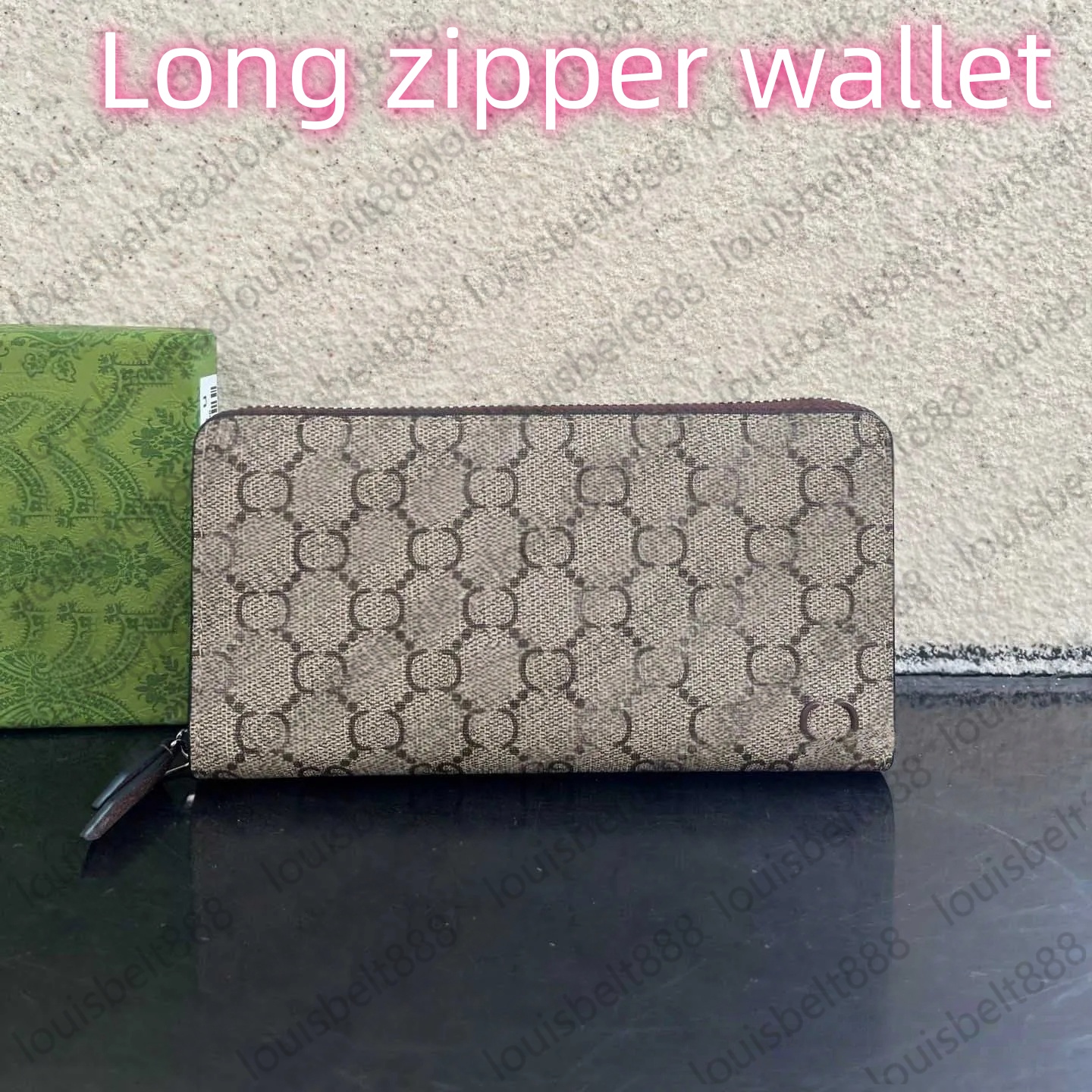 Designer Monogram zipper long wallet luxury man women leather card holders coin purses womans clutch wallets for men Brown flower wallet G Style wal