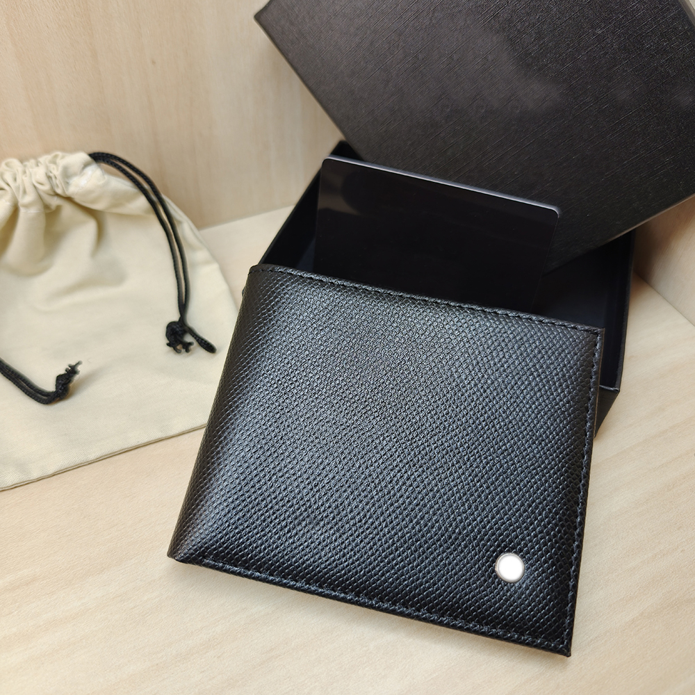 Luxury Wallet Men's Leather Cardholder Business Document Storage Bag Portable Coin Wallet Designer Brand Original Box Handbag