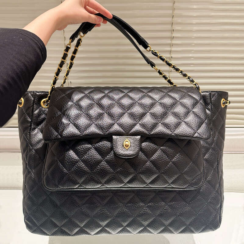 10A oversize capacity top quality handbag designer bag Caviar Leather cowhide material flip tote bag women chain shoulder bag shopping crossbody bag