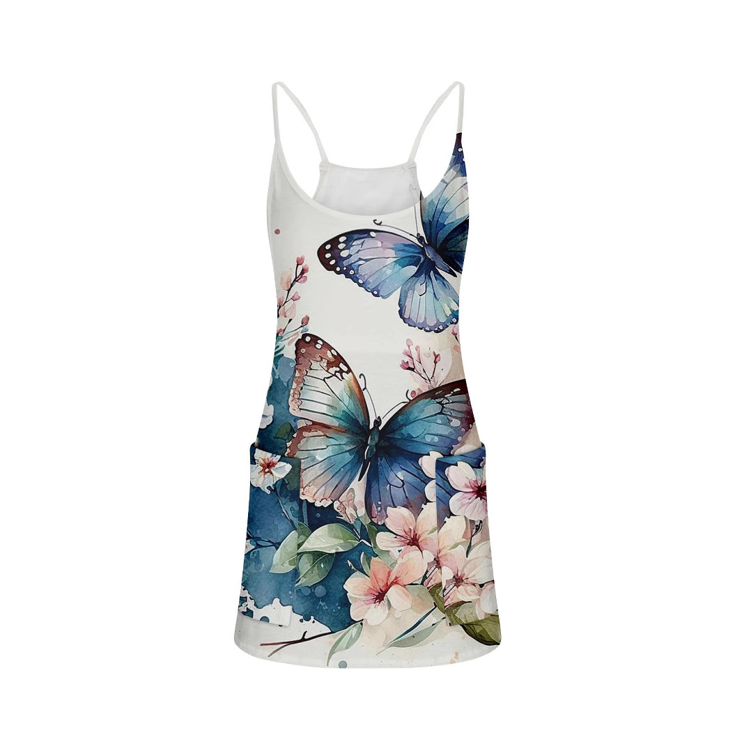 Robe courte à bretelles pour femmes, nouvelle collection E61