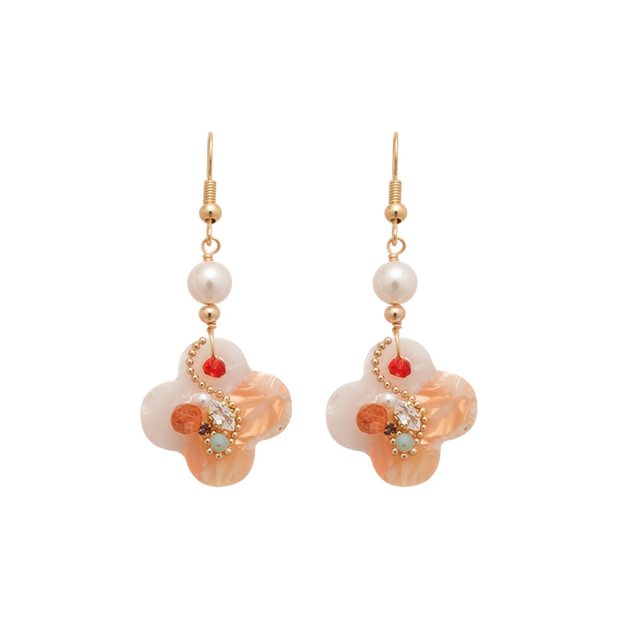 Monet Garden Oil Painting Style Freshwater Pearl Vintage High-end Ear Clips for Women 2026 New Earrings-image-1091618912