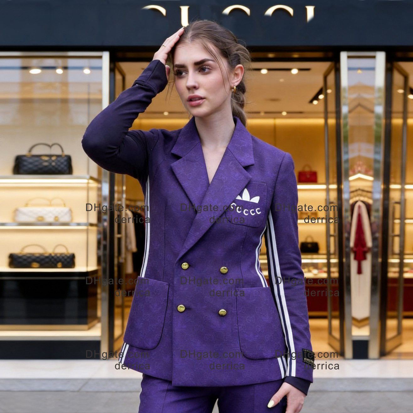 b067 fashion women blazer jacket clothes blazers high quality womens suits coat designer ladies clothing jacket 4 colors size sxl