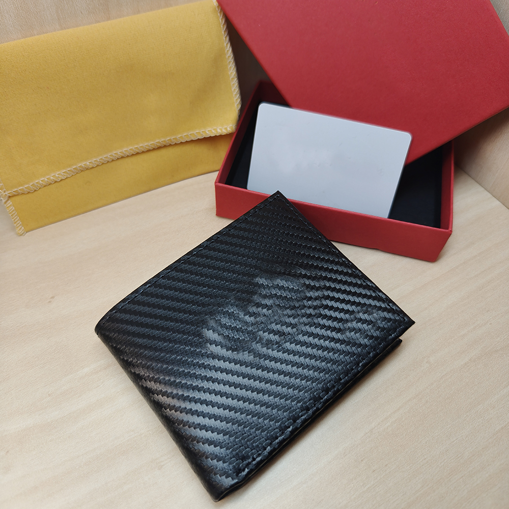 Nouveau modèle de portefeuille de poche pour hommes sac de mode design ultra-mince intérieur rouge en cuir pince à billets portable portefeuille