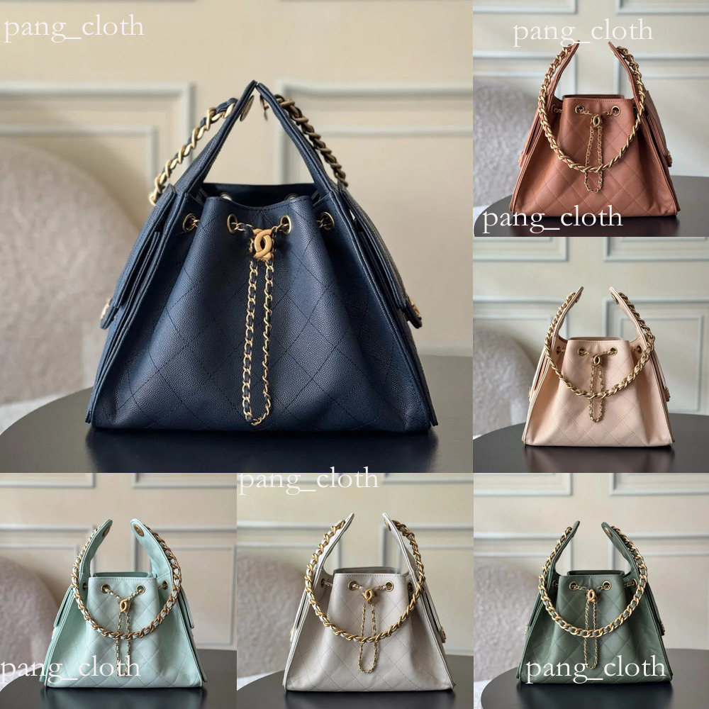10a Designer Mirror Quality leather CC 25bag totes Bag Luxury hobo Shoulder Bags Genuine Leather Caviar Lambskin Classic All Black Wallet Quilted Ha
