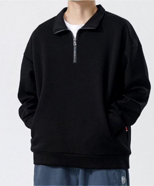 A612 sweat-shirt à col roulé pour hommes automne épaissi ample à la mode