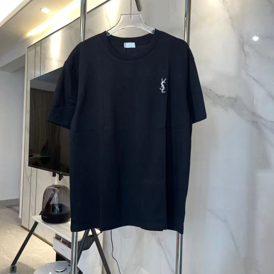 Summer brand men's and women's T-shirts, high-quality classic embroidery fashion men's casual T-shirts, loose plus size men's