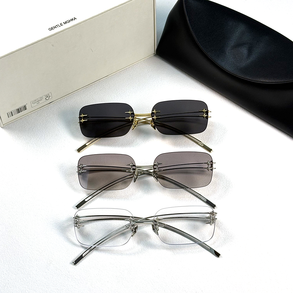 2026 Fashion GENTLE MGHKA Retro Square Optical Glasses Rimless TETRA glasses Frame men women GM SunGlasses UV400 monter eyewear myopia prescription