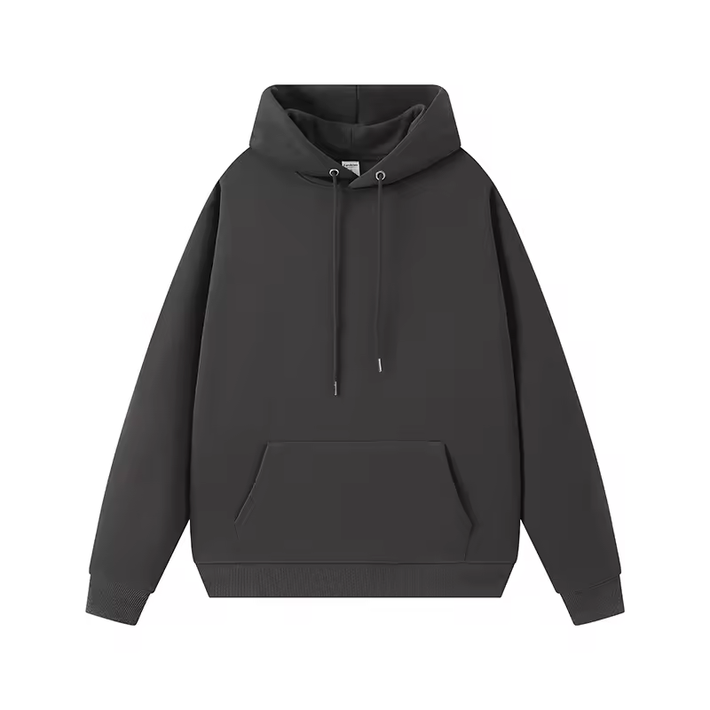 284 Men Long-sleeved Autumn and Winter Heavy Loose Solid Color Lapel Youth Casual