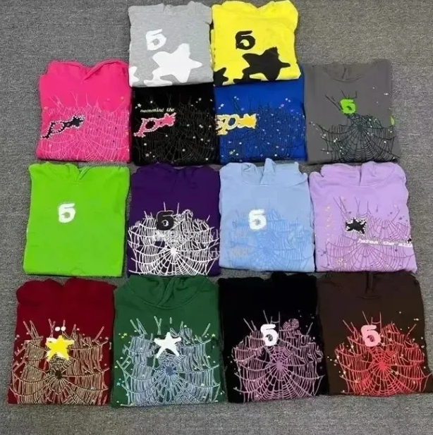 spiderhoodie graphic tee shorts round neck fashion black designer hoodies clothes mens Standard hoodie for men high quality