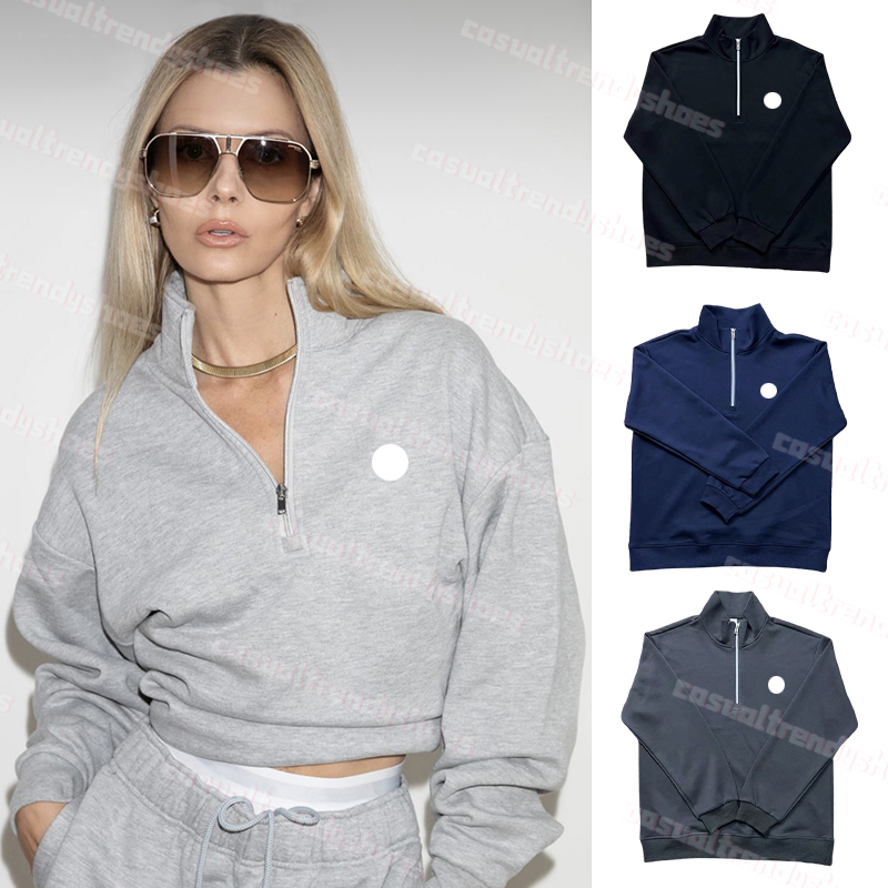 Sweats à capuche de yoga Sweat à capuche de sport Sweats à col montant Hommes Femmes 1/4 Zip Pull Tenues Sweatshirts 3D Argent sur la poitrine Lâ