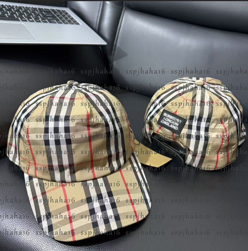 Winter busbbrrys hat designer three-dimensional embroidered curved hat plaid Vintage baseball cap women's baseball cap casquette men's pea
