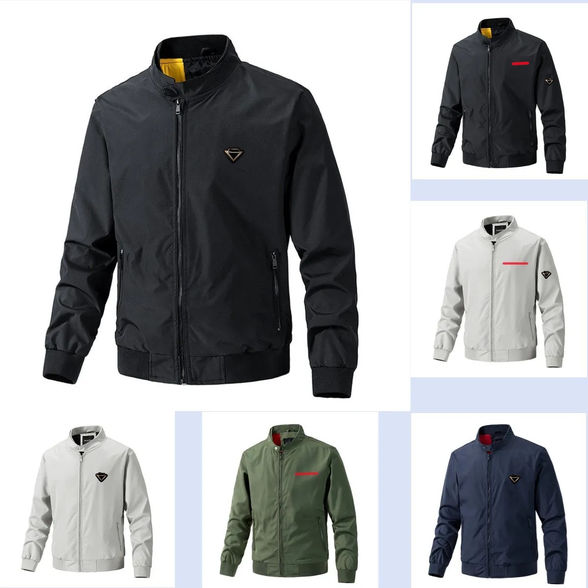Veste pour hommes veste de créateur marque vêtements d'extérieur pour hommes coupe-vent style mince printemps et automne grande taille veste de v