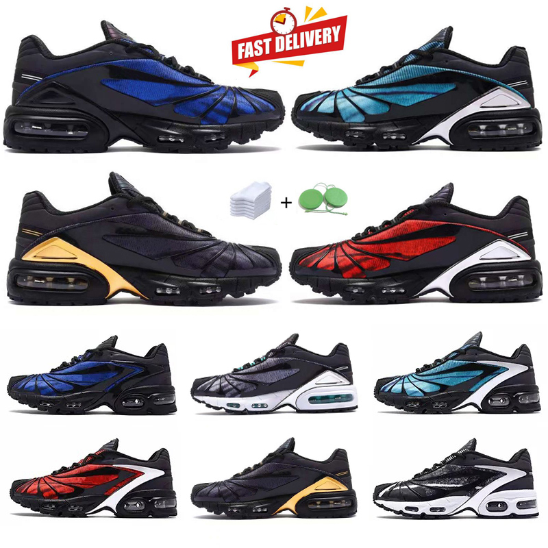 Big Size 40-47 Tailwind 5 V Men Running Shoes Skepta Designer Sneaker Mesh Bloody Chrome Deep Bright Blue White Black Gold Man Trainers Sports Sneak