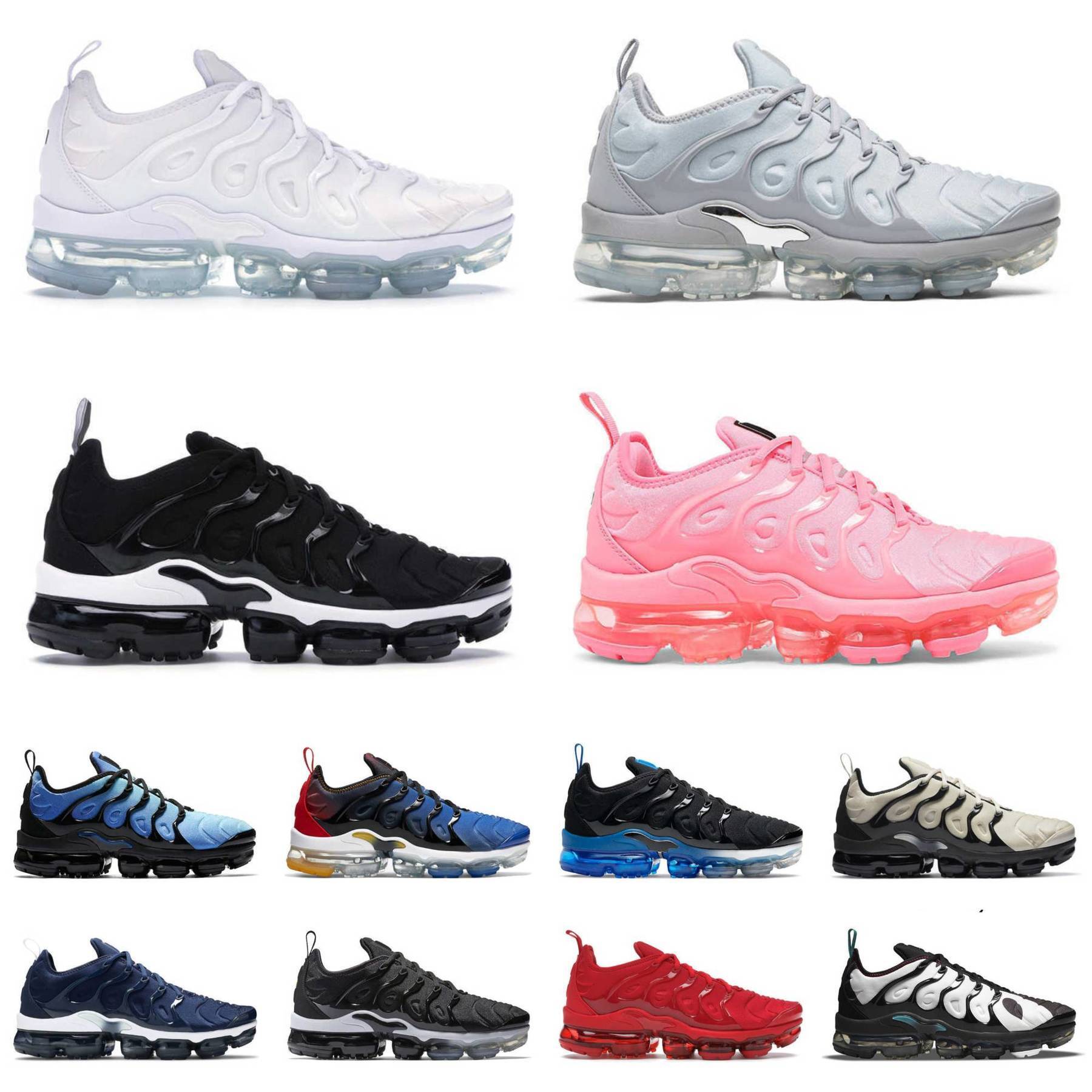 Trainers Plus Tn Sports Shoes Mens Women Tns Requin All Black Royal Grey Triple White Blue Red Runners Outdoor KICKS Designer Midnight Navy Fireberr