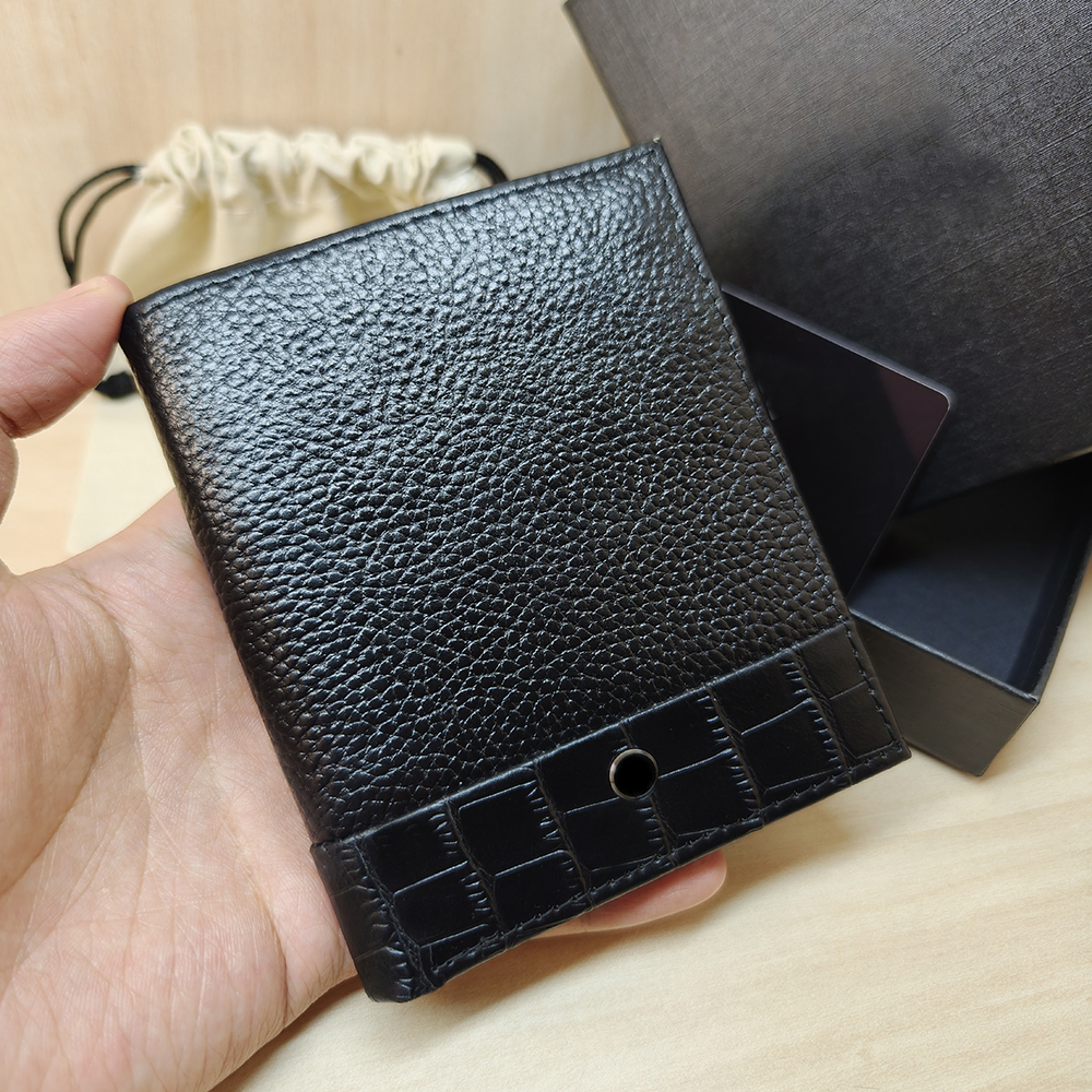 New Men's Handbag Mini Wallet Crocodile Leather Multi functional Multi card ID Storage Bag Cash Clip Brand Cardholder Luxury Gift with Box