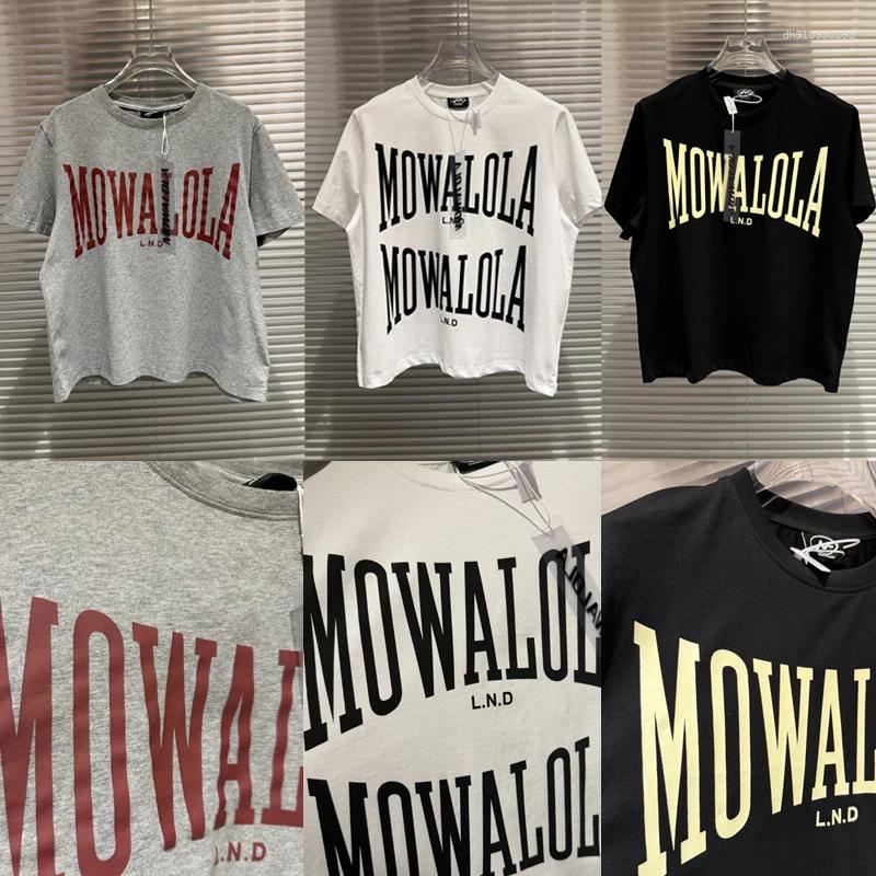 Men's T Shirts Mowalola Short Sleeve Tee Summer Letter Print Men Women Casual Classic Round Neck