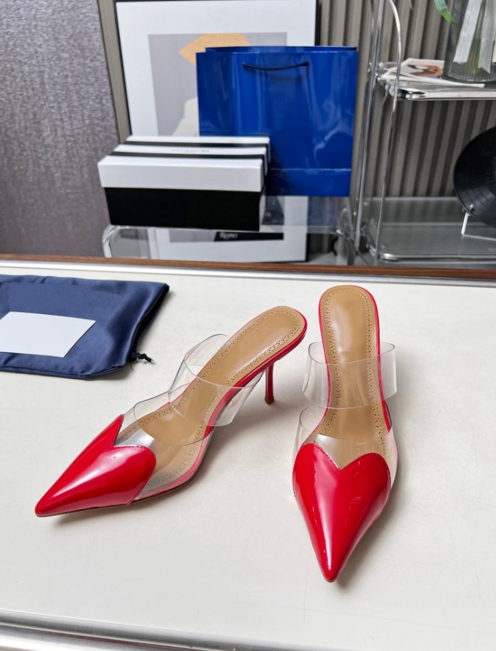 9CM mode coeur talon à talons hauts sandale pantoufle chaussures sandales plus récent vente chaude instagram facebook influenceurs chaussures liv