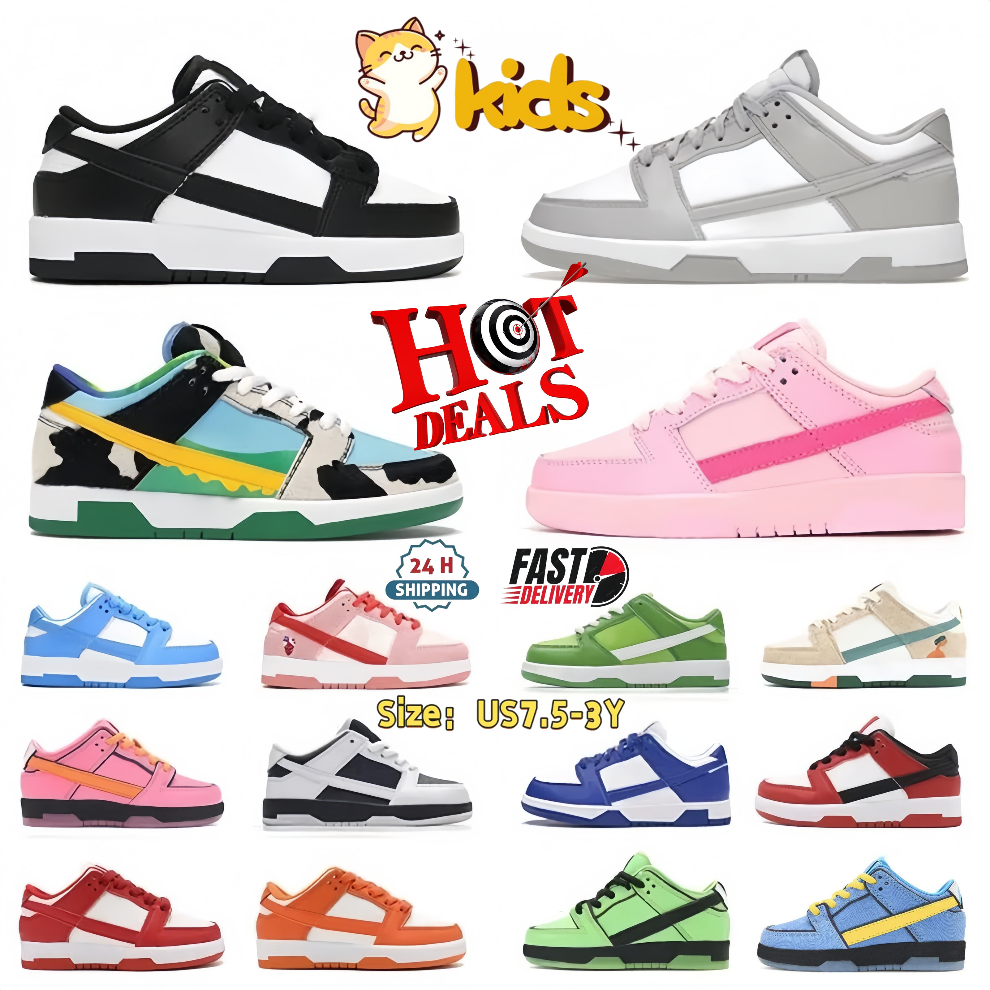 enfants chaussures Designer enfants baskets enfant en bas âge Chaussures bébé garçon fille enfants chaussure noir blanc olive vert côte ucky vach
