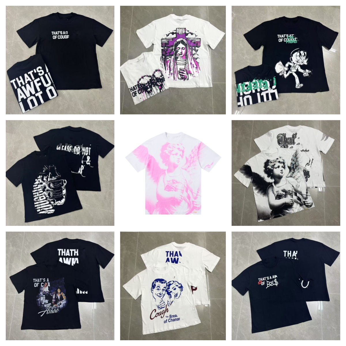 thats a awful lot of shirt me T-shirt designer alocs shirt angel casual loose long sleeve couple style-image-924370997