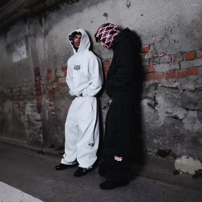 Men's Hoodies Classic Solid Color Series Preppy Style Sports Casual Suits Men And Women Daily Basic Hooded Jackets Pants Two-piece Set