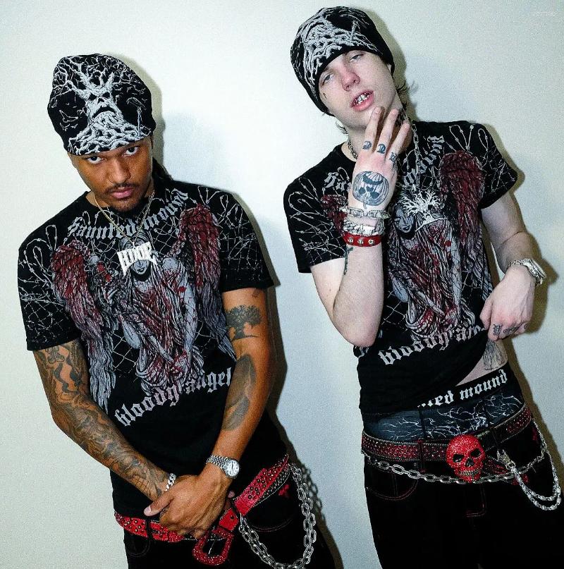 Men's T Shirts HAUNTED MOUND Evil Angel Gothic Graphic Print Black Oversized Loose Grunge Streetwear Short Sleeve Men Clothes Tops