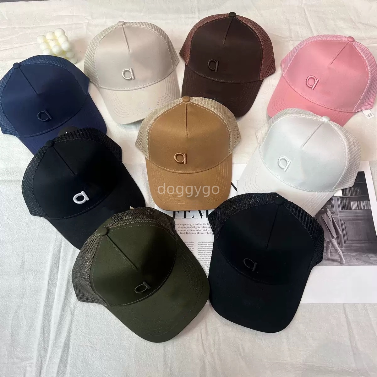 Yoga Cap Hat Tennis Trucker Hats Baseball Cap Cotton Embroidery Hard Top Man and Women Casual Holiday Sun Protection Sun Hat UV Resistant Train Runn