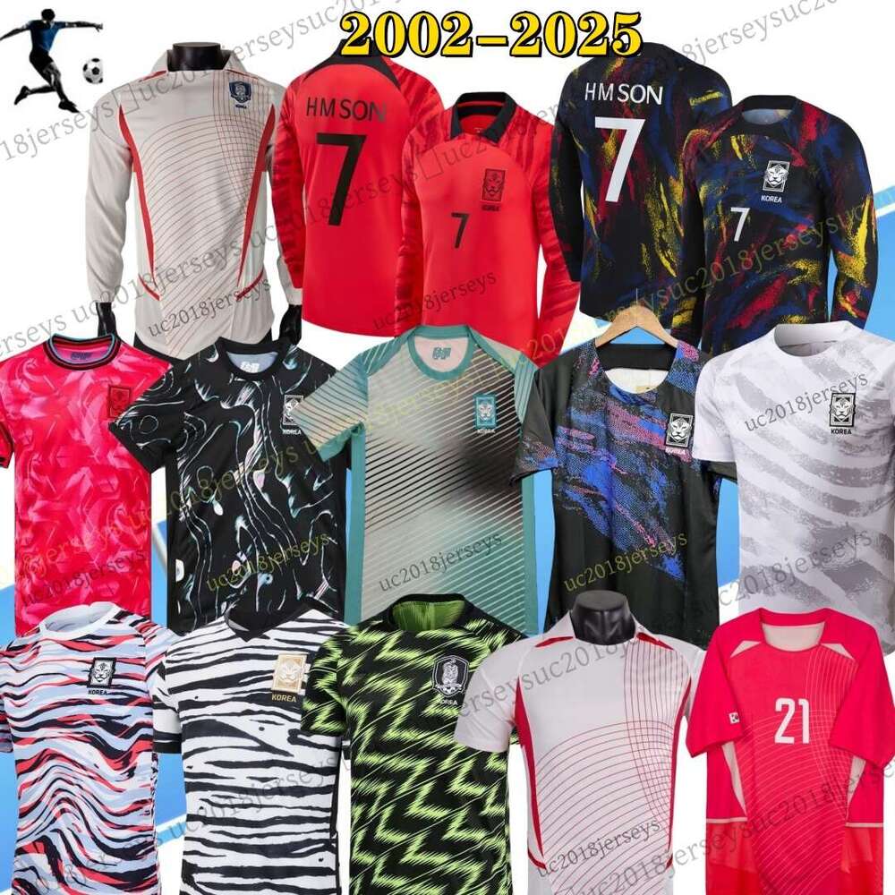 S-4XL maillot manches longues 2002-2025 Corée du Sud domicile SON KIM J H AHN J S PATK équipe nationale 02 18 19 20 21 22 23 24 25 kit enfant hom